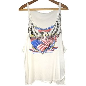 O'Neill Patriotic America USA Born Free Tank womens L, July 4th Independence